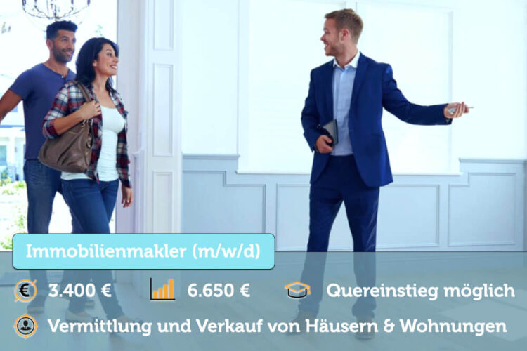 Beruf Immobilienmakler: Aufgaben, Ausbildung, Gehalt + Bewerbung