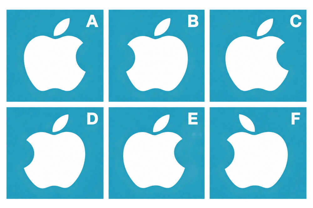 Visuelles Gedächtnis Test Apple Experiment Logo