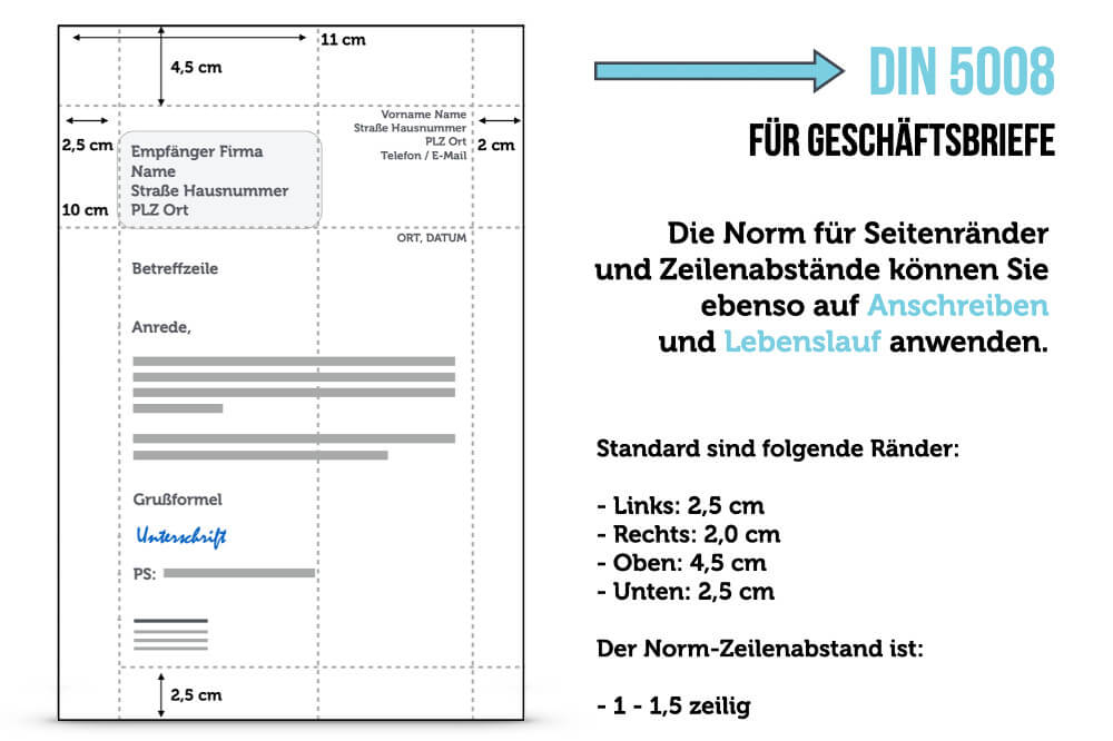 Bewerbung Nach Din 5008 Normen Regeln Anleitung