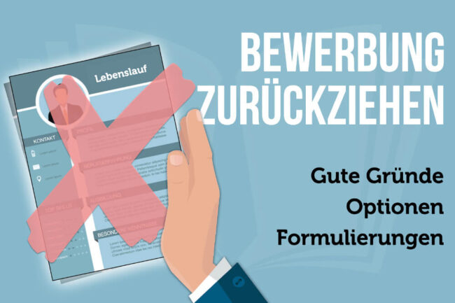 Bewerbung zurückziehen