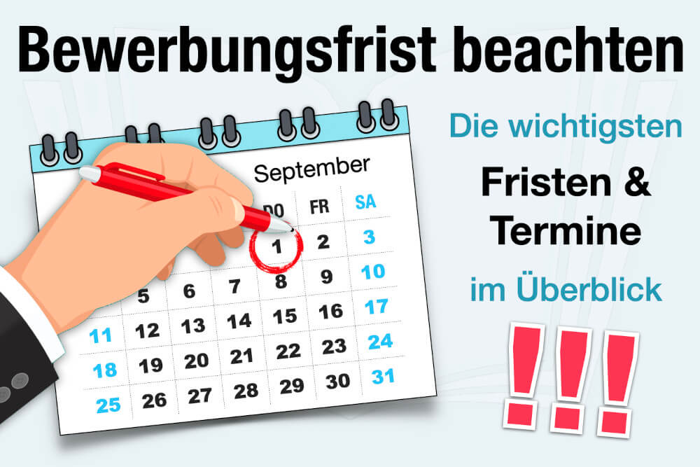 Bewerbungsfrist Definition Bedeutung Fristen Termine Beachten Tipps