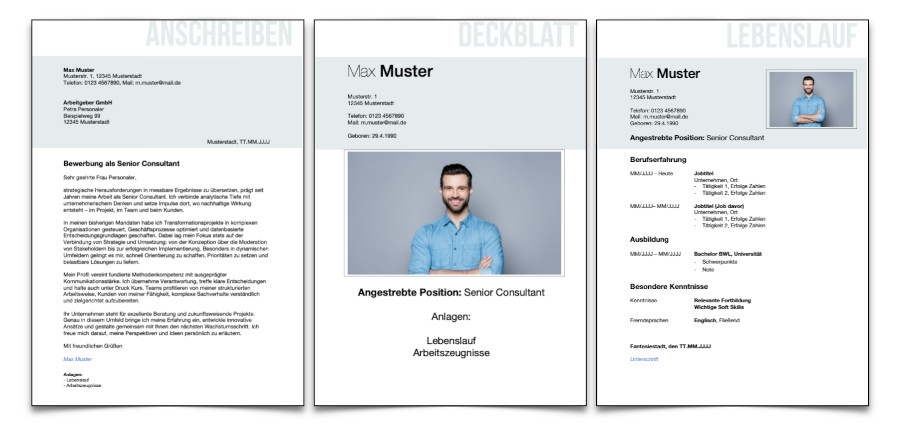 Bewerbungsvorlage ATS-konform Modern KI-Lesbar
