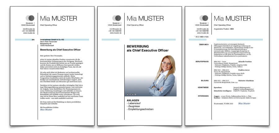 Bewerbungsmuster Word Kostenlos Fuerhungskraft COO CEM