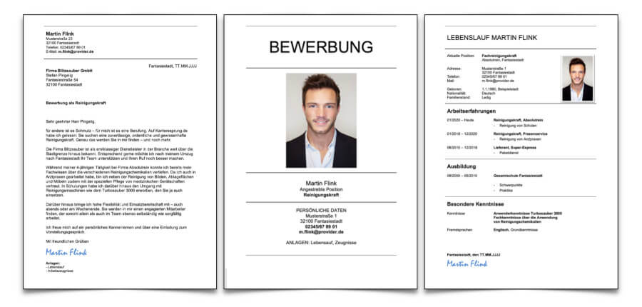 Bewerbungsmuster Word Kostenlos Muster Schlicht 1