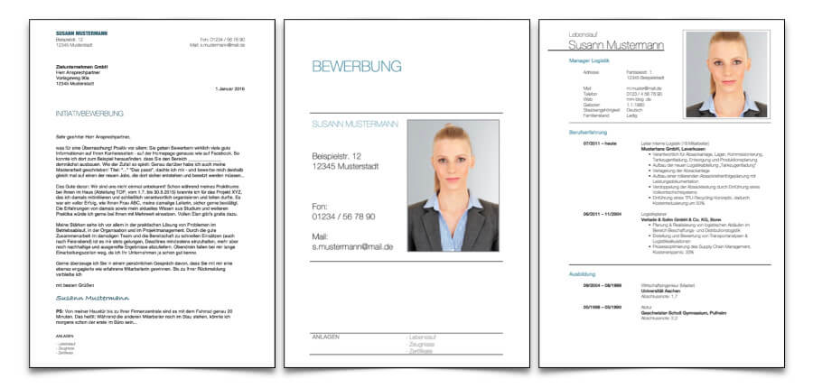 Bewerbungsmuster Word Kostenlos Muster Schlicht 3