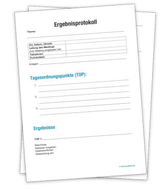 Ergebnisprotokoll Vorlage Beispiel Kostenlos Muster