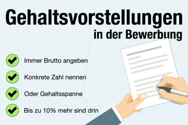 Gehaltsvorstellung Bewerbung: Wie formulieren? Beispiele