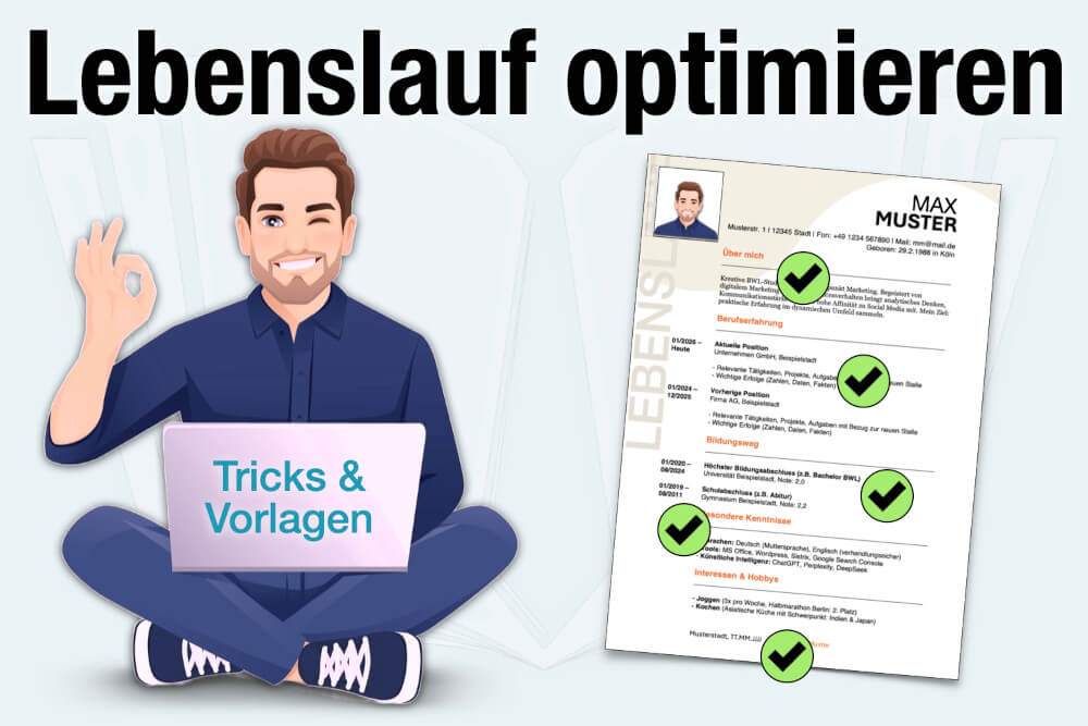 Lebenslauf Optimieren Muster Vorlage Tipps Tricks Beispiele