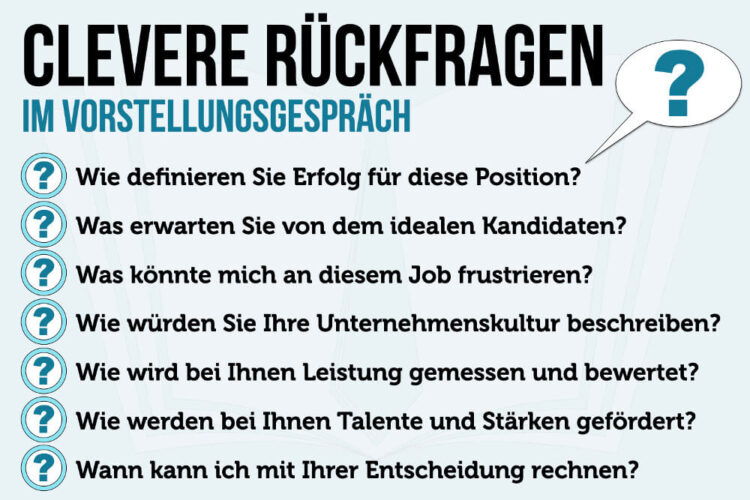 Rückfragen: Die 80 besten im Vorstellungsgespräch