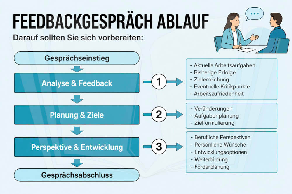 Feedbackgespraech Ablauf Leitfaden Vorbereitung Tipps
