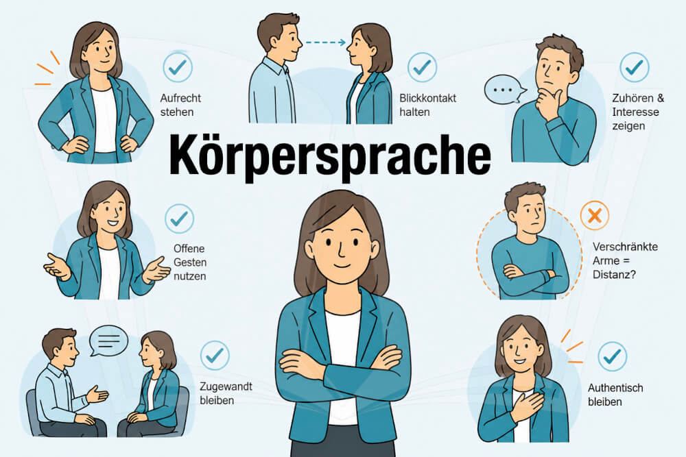 Koerpersprache Deuten Beispiele Bedeutung Wie Verbessern