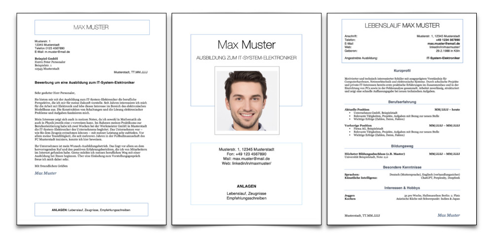 Bewerbung Ausbildung Vorlage Beispiel Muster It