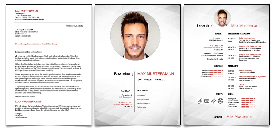 Bewerbungsdesigns 250 Kostenlose Vorlagen In Word