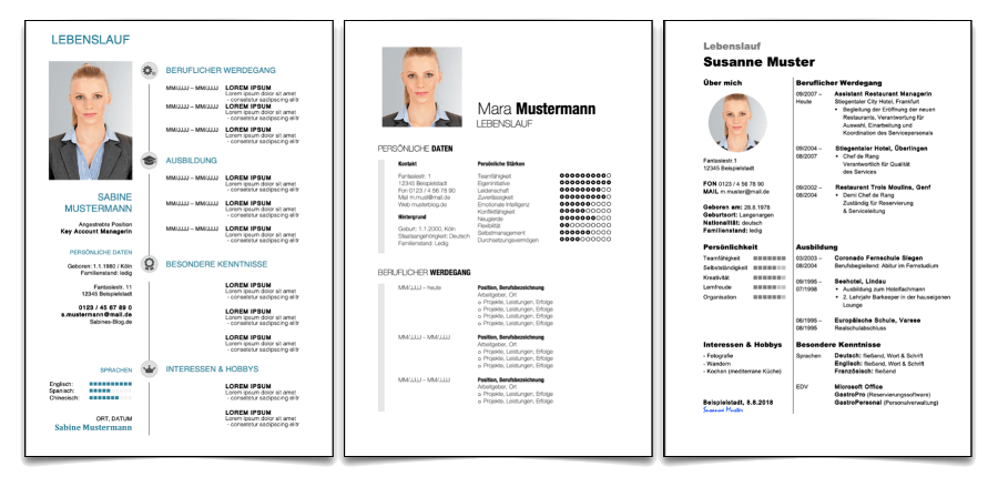 Lebenslauf Vorlagen Muster Beispiele Tabellarisch 02