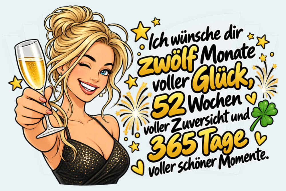 Silverstergrüße Bilder Kostenlos 12 Monate Gluecke