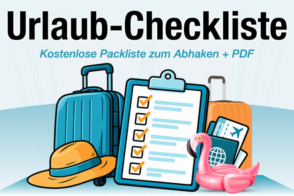 Urlaub Checkliste Pdf Zum Abhaken Sommer Kinder Ferienwohnung