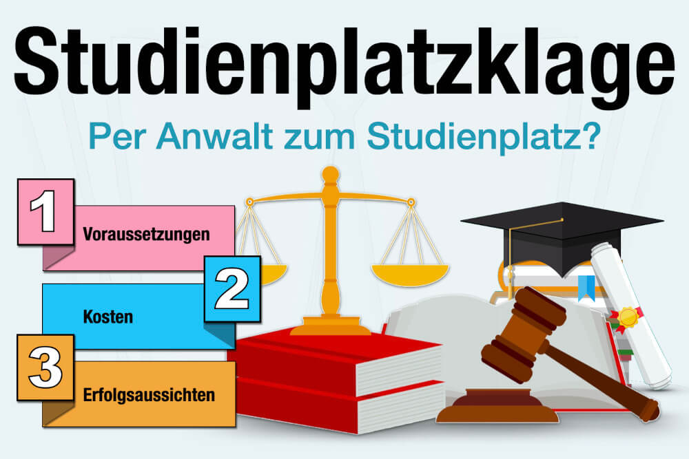 Studienplatzklage Bedeutung Ablauf Voraussetzungen Kosten Erfolgschancen