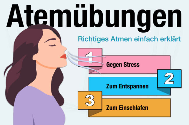 Atemübungen: Richtig atmen gegen Angst und Stress