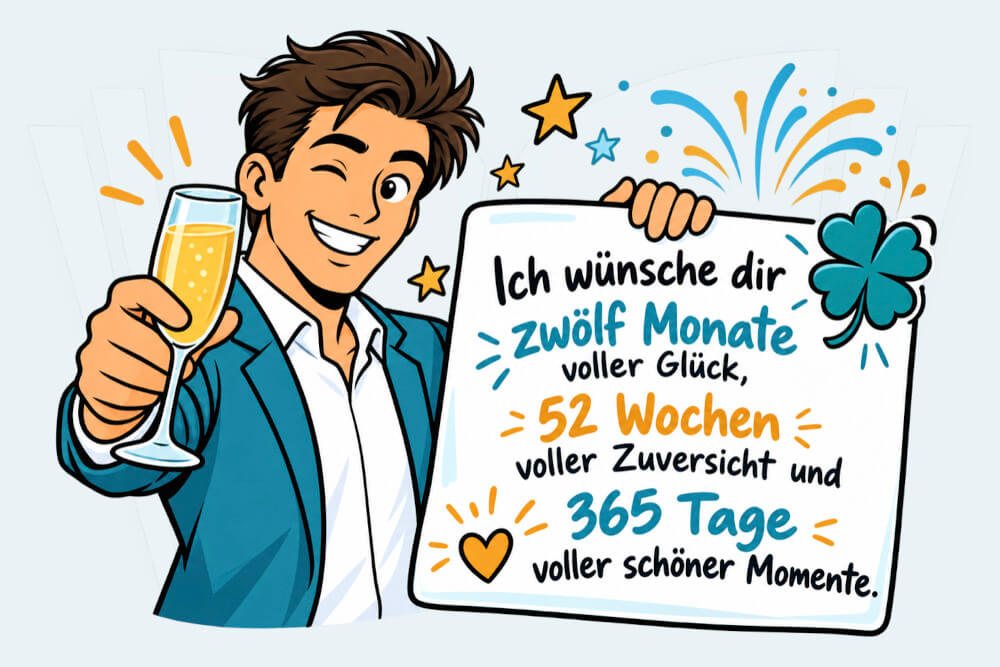 Neujahrsgrüße 2027 für WhatsApp kostenlos: 365 Tage Glück