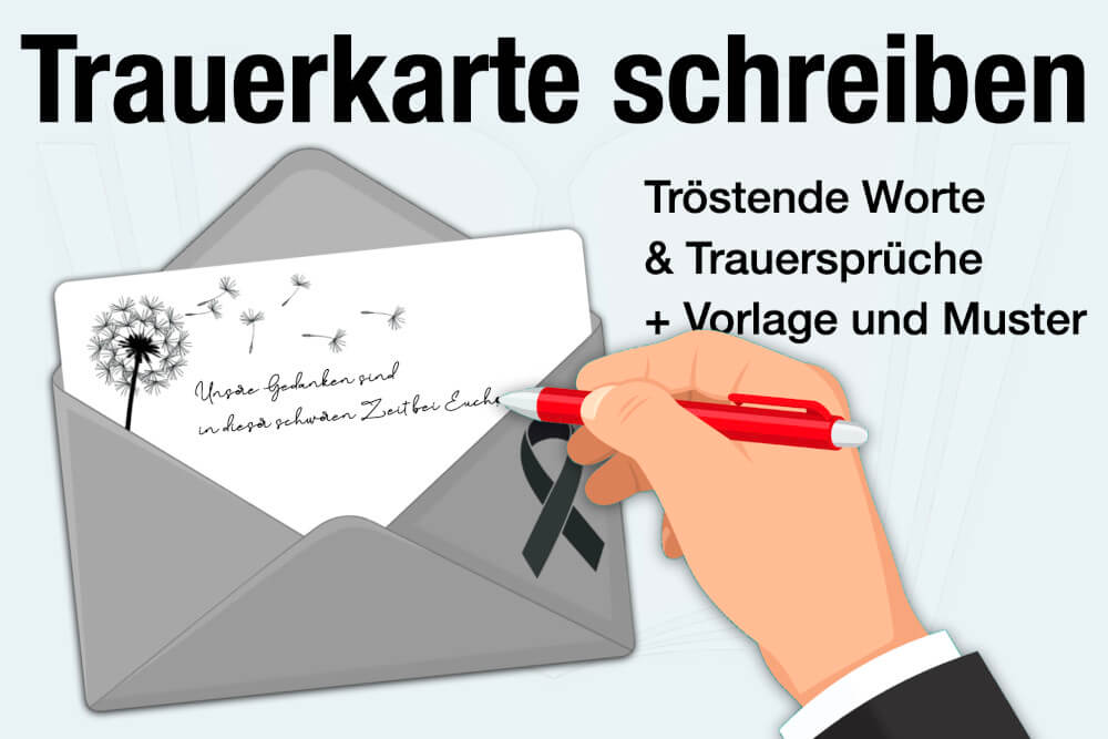 Trauerkarte Schreiben Trauersprueche Troestende Worte Vorlage Muster Beispiel