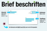 Brief Beschriften Anleitung Absender Empfaenger Briefmarke Post