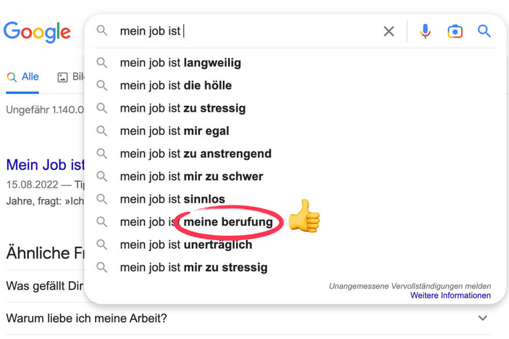 Mein Job Ist Google Antworten Meine Berufung