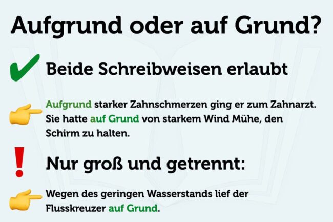 Aufgrund oder auf Grund: Schreibweise + Beispiele