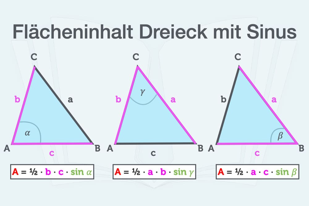 Dreiecksberechnung: Dreieck Fläche, Umfang berechnen