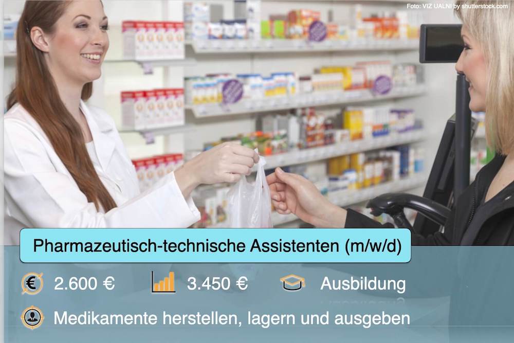 Pharmazeutisch-technischer Assistent: Gehalt + Jobs