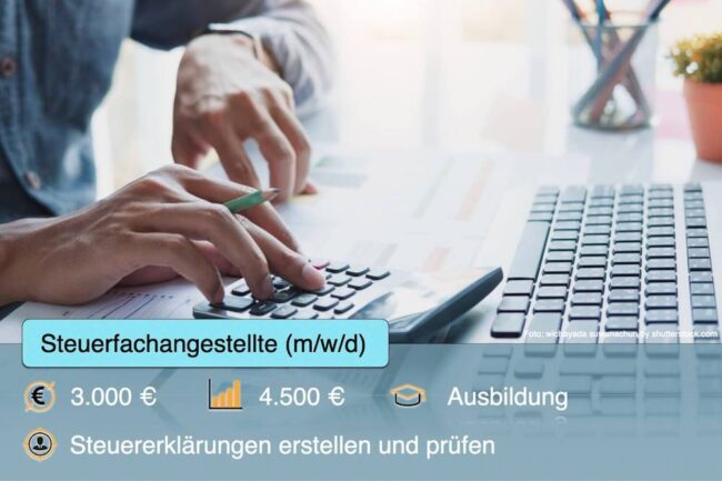 Steuerfachangestellte: Gehalt, Ausbildung + Jobs