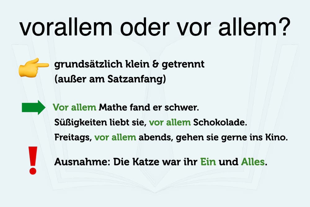 Vorallem Oder Vor Allem Schreibweise Bedeutung Synoyme Vorallem Oder Vor Allem Schreibweise Bedeutung Synoyme