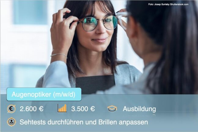 Augenoptiker werden: Ausbildung, Gehalt + Jobs