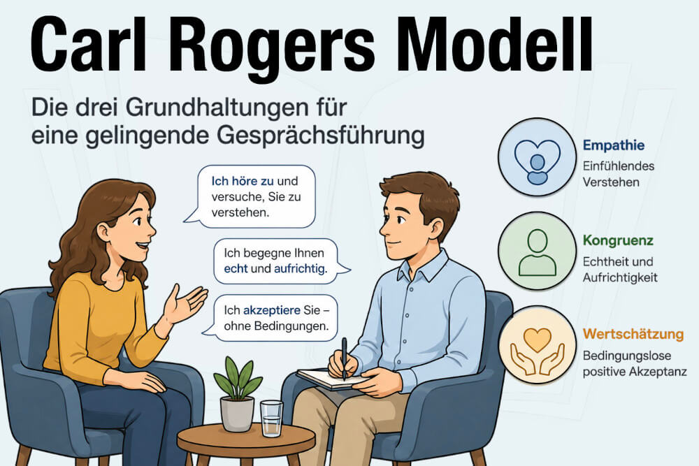 Carl Rogers Modell Einfach Erklaert Gespraechsfuehrung Menschenbild Grundhaltung