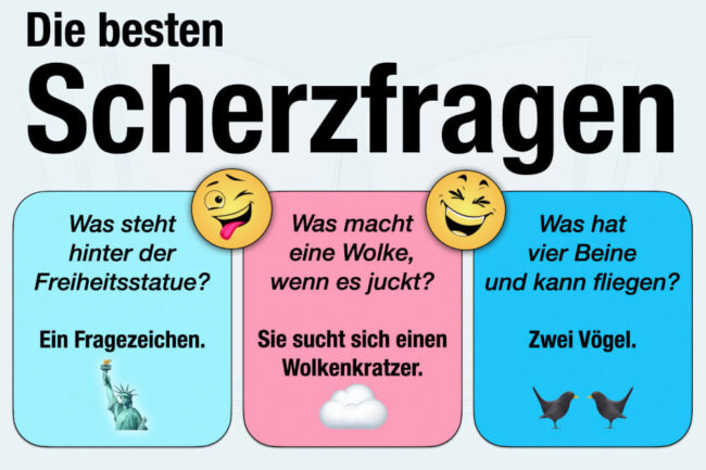 Scherzfragen mit Antworten für Kinder & Erwachsene