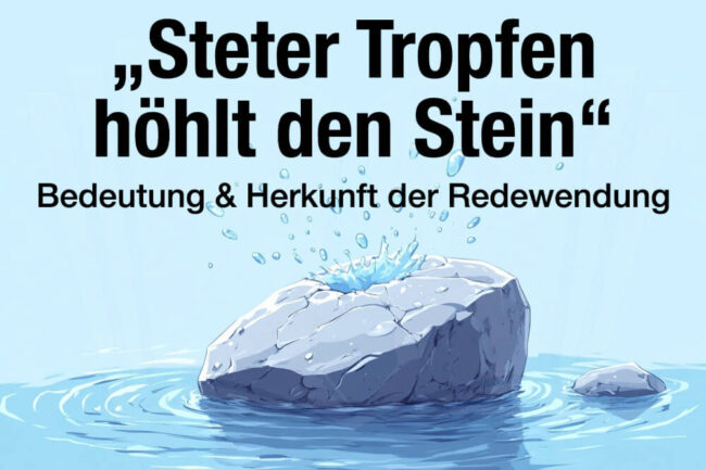 Steter Tropfen höhlt den Stein: Bedeutung und Herkunft