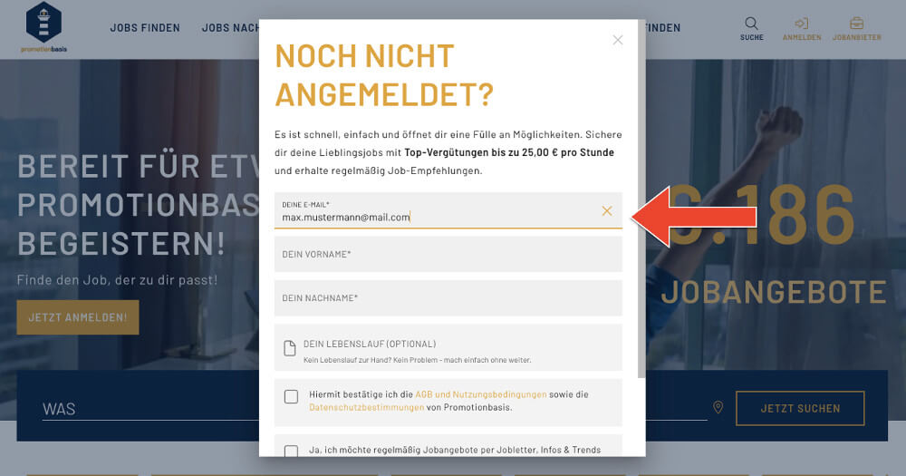 Promotionbasis Anmeldung Formular Registrierung Ausfuellen