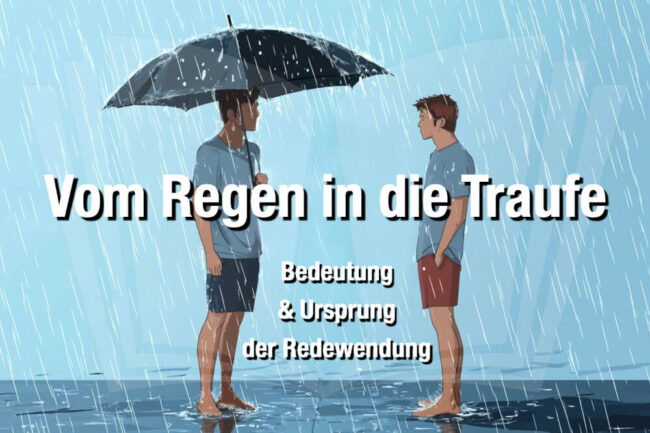 Vom Regen in die Traufe: Bedeutung und Herkunft