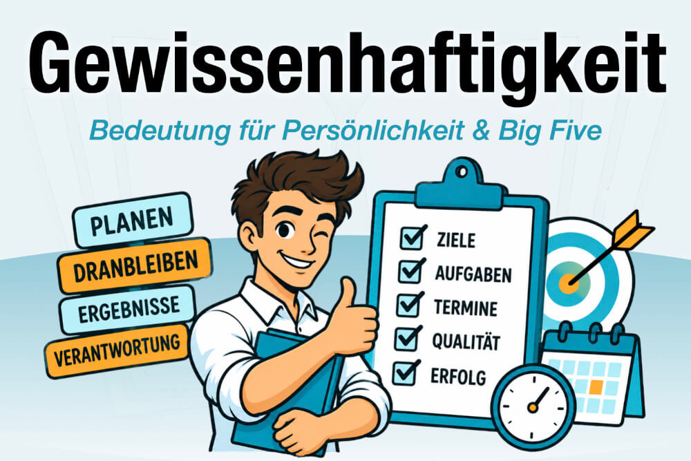 Gewissenhaftigkeit Bedeutung Beispiele Merkmal Big Five Erfolgsfaktor