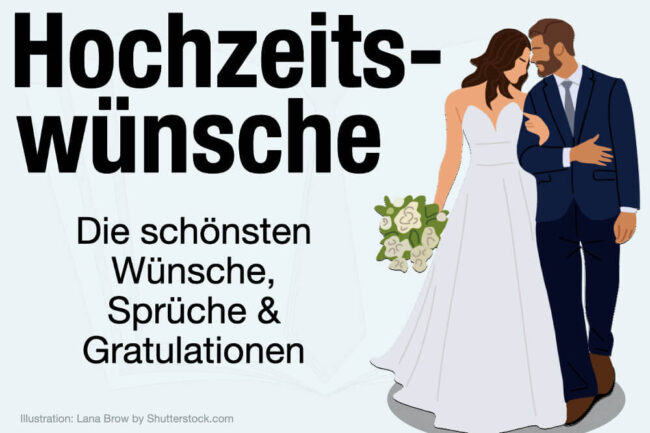 Hochzeitswünsche für das Brautpaar: modern & von Herzen