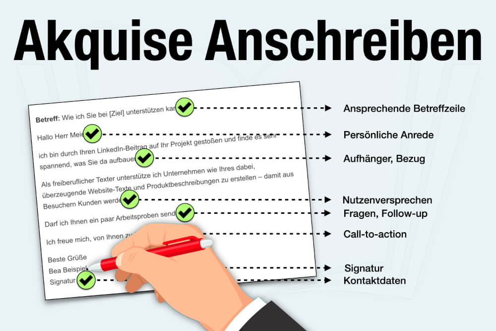 Akquise Anschreiben Vorlage Beispiele Aufbau Tipps Was Beachten