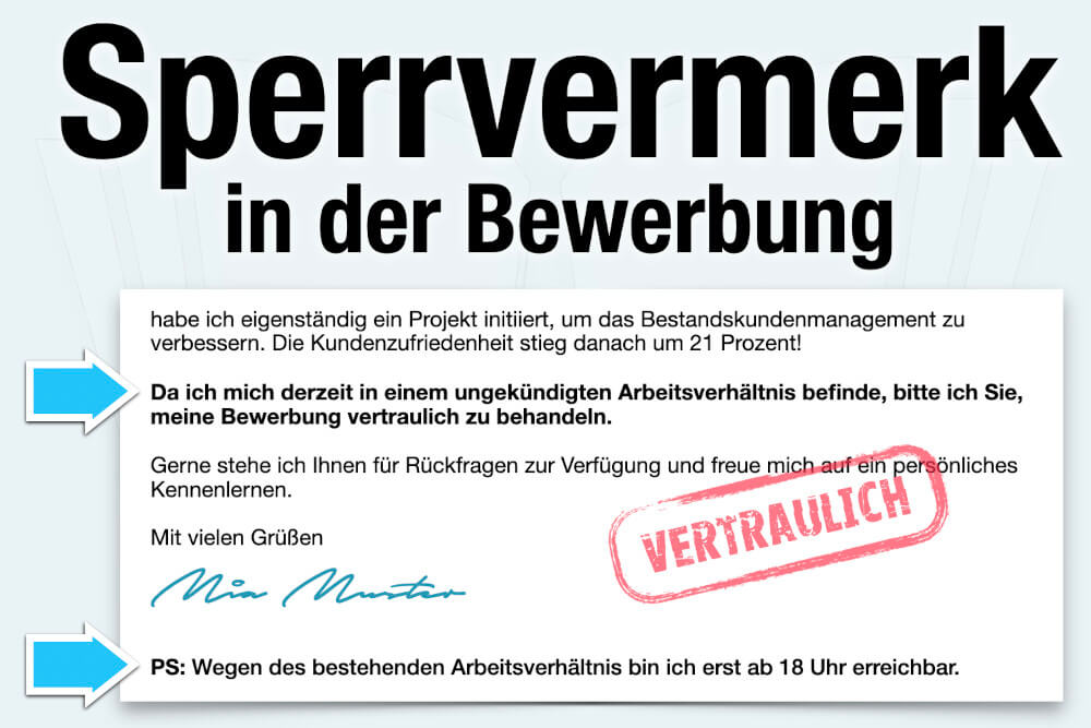 Sperrvermerk Bewerbung Bitte Vertraulich Behandeln Beispiele