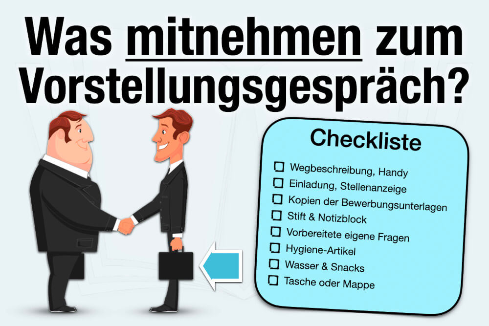 Was Zum Vorstellungsgespräch Mitnehmen Checkliste Tipps