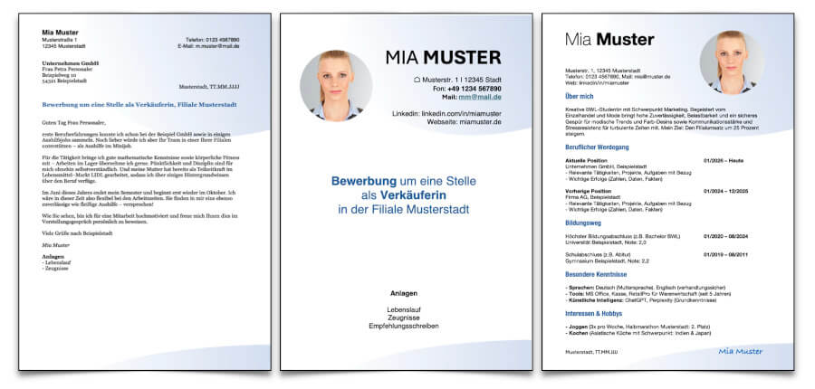 Bewerbung Verkäufer/in Vorlagen Kostenlos Word Minijob Aushilfe Teilzeit