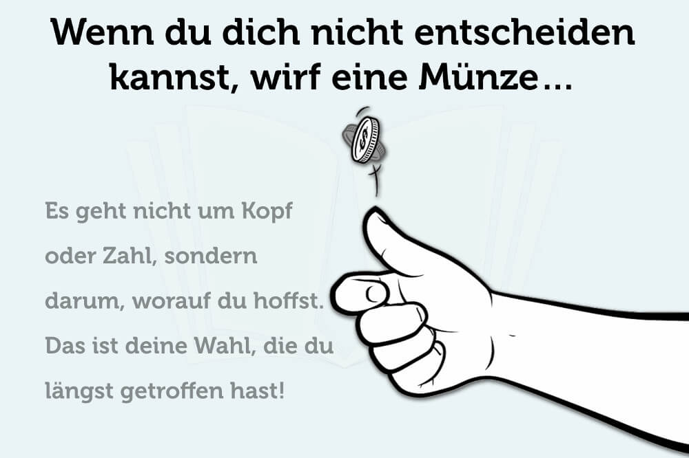 Münze Werfen Trick Unentschlossenheit Psychologie