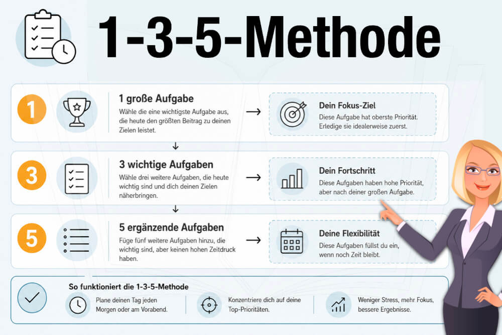 1 3 5 Methode Zeitmanagement Prioritaeten Setzen Einfach Erklaert Erfahrungen