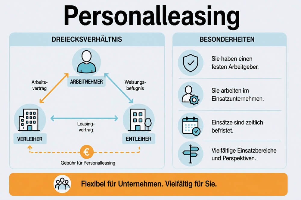 Personalleasing Definition Vorteile Nachteile Arbeitnehmer Zeitarbeit Gesetz Gehalt Chancen