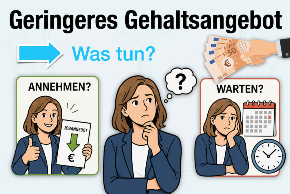 Geringeres Gehaltsangebot Annehmen Jobangebot Entscheidung Argumente