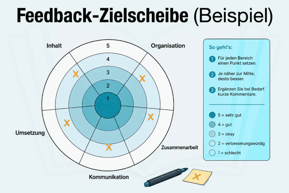 Feedback Zielscheibe Beispiel Feedback Methode