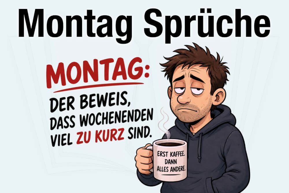 Montag Spruch Lustig Kurz Liste