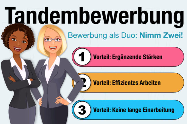 Tandembewerbung: Tipps zur Bewerbung als Duo